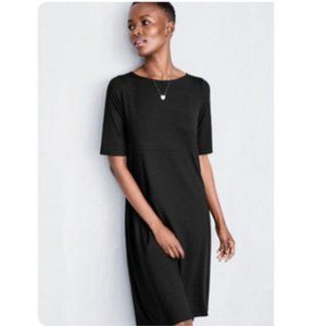 EILEEN FISHER Viscose Jersey Elbow Length Sleeve Dress